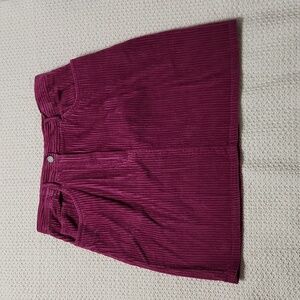Women's NY Jeans corduroy magenta purple mini skirt pockets size 12 cotton